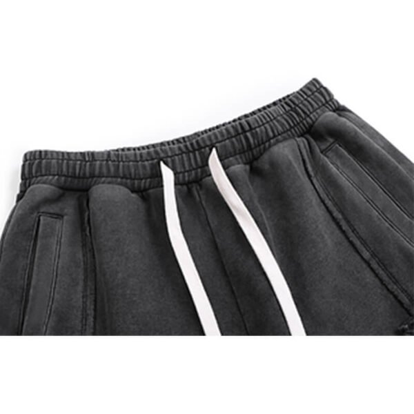 Custom Washed Loose Straight-Leg Shorts - Style AE8D4E - product detail view 2