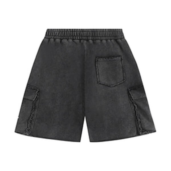 Custom Washed Loose Straight-Leg Shorts - Style AE8D4E - product detail view 5