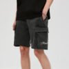 Custom Washed Loose Straight-Leg Shorts - Style AE8D4E - product detail view 7