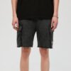 Custom Washed Loose Straight-Leg Shorts - Style AE8D4E - product detail view 8