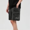 Custom Washed Loose Straight-Leg Shorts - Style AE8D4E - product detail view 9