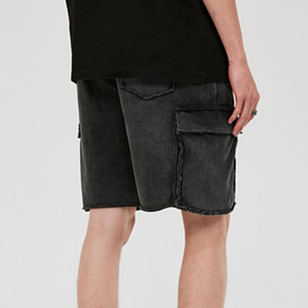 Custom Washed Loose Straight-Leg Shorts - Style AE8D4E - product detail view 10