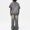 Custom Washed Oval Chest Embroidery T-Shirt - Style 227DD3 - product detail view 4