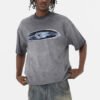 Custom Washed Oval Chest Embroidery T-Shirt - Style 227DD3 - product detail view 5