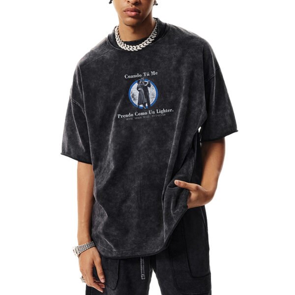 Custom Washed Oversized Graphic T-Shirt - Style EEAE9B - product detail view 3 Custom Washed Oversized Graphic T-Shirt - Style EEAE9B - product detail view 3