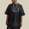 Custom Washed Sword Graphic Oversized T-Shirt - Style AB3AEE - product detail view 4 Custom Washed Sword Graphic Oversized T-Shirt - Style AB3AEE - product detail view 4