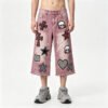 Custom Washed Patchwork Capri Pants - Style 9EE1DB Custom Washed Patchwork Capri Pants - Style 9EE1DB