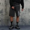 Custom Washed Patchwork Denim-Look Street Shorts - Style 8E3762 - product detail view 4