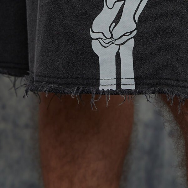 Custom Washed Patchwork Denim-Look Street Shorts - Style 8E3762 - product detail view 7
