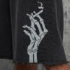 Custom Washed Patchwork Denim-Look Street Shorts - Style 8E3762 - product detail view 8