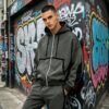 Custom Washed Patchwork Zip Hoodie - Style 931553 - product detail view 5 Custom Washed Patchwork Zip Hoodie - Style 931553 - product detail view 5