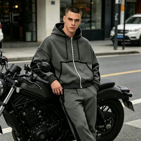 Custom Washed Patchwork Zip Hoodie - Style 931553 - product detail view 6 Custom Washed Patchwork Zip Hoodie - Style 931553 - product detail view 6