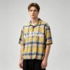 Custom Washed Plaid Rubber Print Short Sleeve Shirt - Style B67ADF - product detail view 9