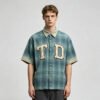 Custom Washed Plaid Binding-Control Shirt - Style A28563 - product detail view 2