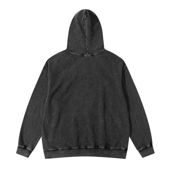 Custom Washed Pullover Hoodie With Rib Cuffs - Style 06AA9D - product detail view 6