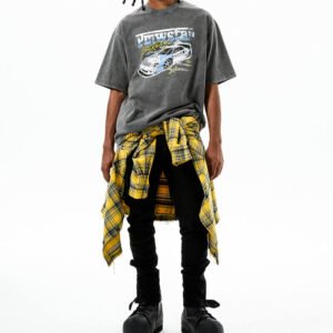 Custom Washed Racing Graphic Tee VW-AB903E - Style AB903E