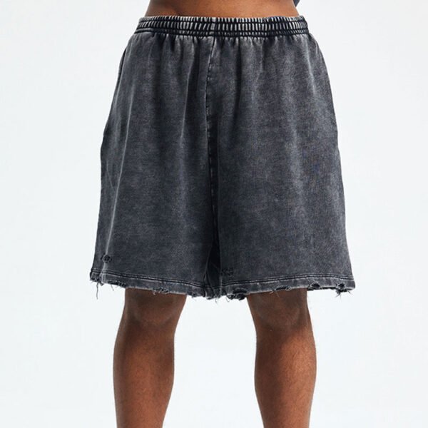 Custom Washed Raw-Hem Relaxed Shorts - Style 671E3B Custom Washed Raw-Hem Relaxed Shorts - Style 671E3B