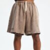 Custom Washed Raw-Hem Relaxed Shorts - Style 671E3B - product detail view 2 Custom Washed Raw-Hem Relaxed Shorts - Style 671E3B - product detail view 2