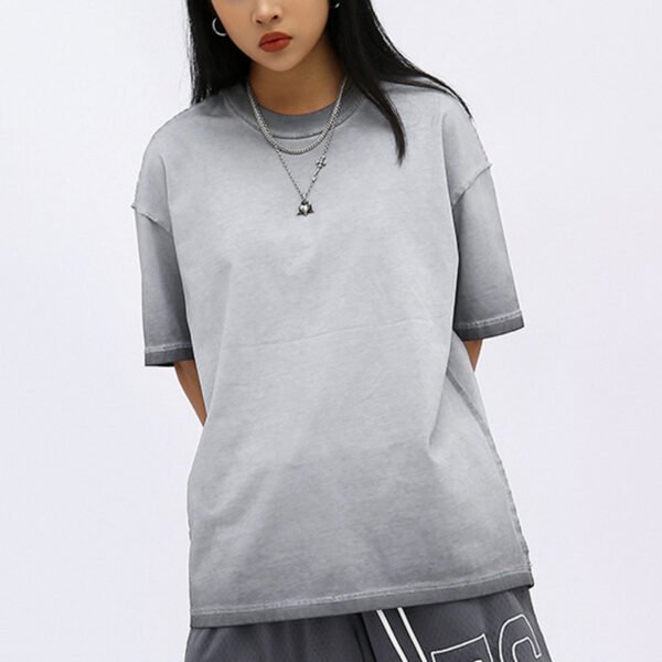 Custom Washed Reverse-Seam Heavyweight T-Shirt VWT-4A8350 - Style 4A8350 - product detail view 6