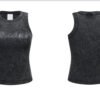Custom Washed Rhinestone Fitted Sleeveless Tank Top - Style F6BF06 - product detail view 6
