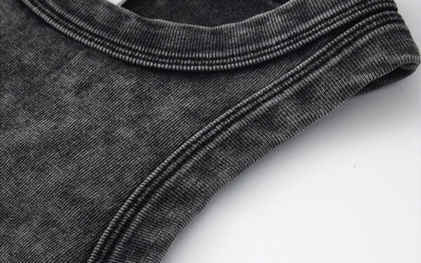 Custom Washed Rhinestone Fitted Sleeveless Tank Top - Style F6BF06 - product detail view 9