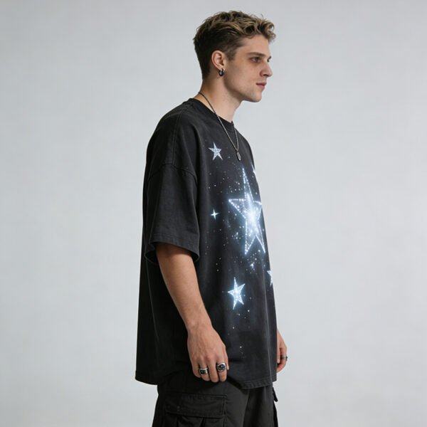 Custom Washed Rhinestone Star Streetwear T-Shirt | 5ADBA741 - Style 5ADBA7 - product detail view 5 Custom Washed Rhinestone Star Streetwear T-Shirt | 5ADBA741 - Style 5ADBA7 - product detail view 5