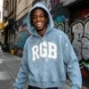 Custom Washed Rhinestone Zip Hoodie - Style 632B95 - product detail view 6