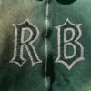 Custom Washed Rhinestone Zip Hoodie and Pant Set - Style AC925F - product detail view 4