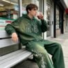 Custom Washed Rhinestone Zip Hoodie and Pant Set - Style AC925F - product detail view 6