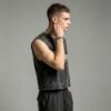 Custom Washed Rivet Patch Cropped Tank Top - Style 8EAFBA - product detail view 6