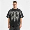 Custom Washed Skeleton Graphic T-Shirt 5267D354 - Style 5267D3 - product detail view 4