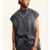 Custom Washed Sleeveless Frayed-Edge Tank Top - Style A6C6A0 - product detail view 9 Custom Washed Sleeveless Frayed-Edge Tank Top - Style A6C6A0 - product detail view 9