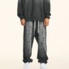 Custom Washed Speckle Gradient Drawstring Sweatpants - Style 56A00F - product detail view 7 Custom Washed Speckle Gradient Drawstring Sweatpants - Style 56A00F - product detail view 7