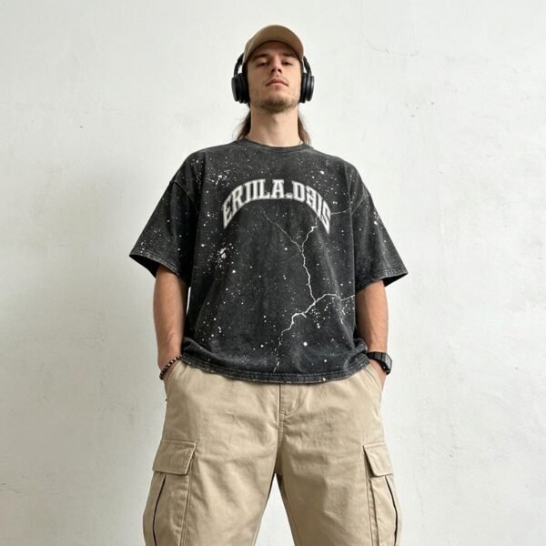 Custom Washed Splatter Graphic T-Shirt - Style 8270FC - product detail view 4 Custom Washed Splatter Graphic T-Shirt - Style 8270FC - product detail view 4