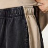 Custom Washed Spliced Panel Cotton Shorts - Style 5A0432 - product detail view 7