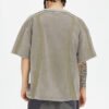 Custom Vintage Washed Spliced Panel T-Shirt - Style 0F0B31 - product detail view 10