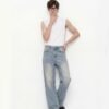 Custom Washed Straight-Leg Denim Jeans | - Style 435148 - product detail view 10 Custom Washed Straight-Leg Denim Jeans | - Style 435148 - product detail view 10