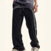Custom Washed Stripe Panel Sweatpants - Style B82D70 Custom Washed Stripe Panel Sweatpants - Style B82D70