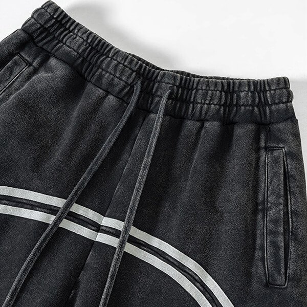 Custom Washed Stripe Panel Sweatpants - Style B82D70 - product detail view 11 Custom Washed Stripe Panel Sweatpants - Style B82D70 - product detail view 11
