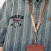 Custom Washed Striped Denim Overshirt - Style 7D0433 - product detail view 9 Custom Washed Striped Denim Overshirt - Style 7D0433 - product detail view 9