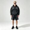 Custom Washed Studded Zip Hoodie Set - Style E61268 - product detail view 4 Custom Washed Studded Zip Hoodie Set - Style E61268 - product detail view 4
