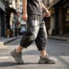 Custom Washed Cloud Print Tapered Pants - Style 7934B6 - product detail view 2