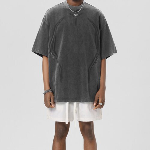 Custom Washed Tech Oversized Short Sleeve T-Shirt - Style 4604DA