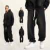 Custom Washed Straight-Leg Terry Drawstring Pants - Style 800EA5 - product detail view 7