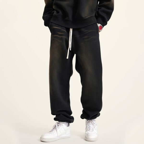 Custom Washed Straight-Leg Terry Drawstring Pants - Style 800EA5 - product detail view 9