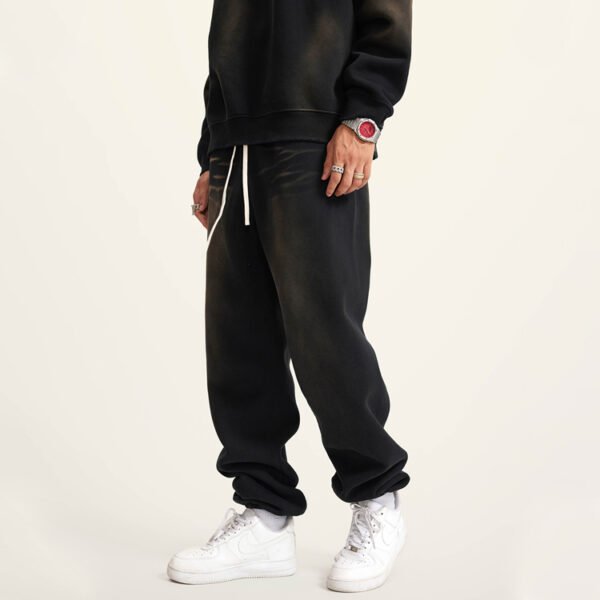 Custom Washed Straight-Leg Terry Drawstring Pants - Style 800EA5 - product detail view 11
