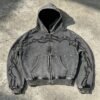 Custom Washed Tribal Graphic Hooded Sweatshirt - Style 9EFB58 - product detail view 10