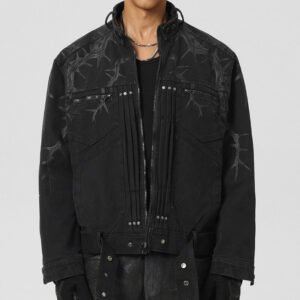 Custom Thorn Washed Twill Utility Bomber Jacket - Style B0EDE3
