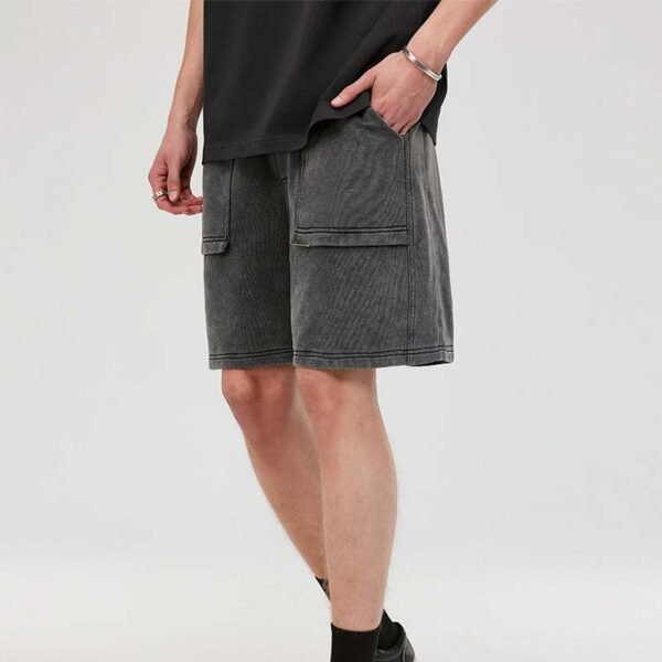 Custom Washed Utility Pocket Shorts - Style 669679 - product detail view 2