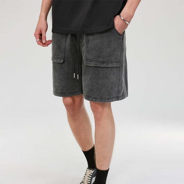 Custom Washed Utility Pocket Shorts - Style 669679 - product detail view 3